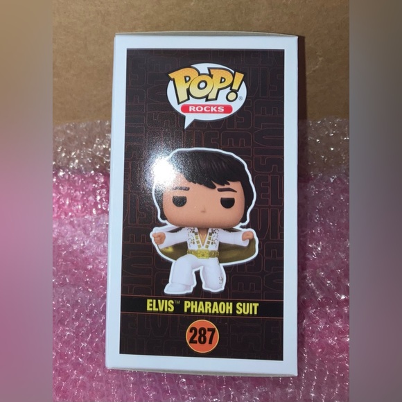 Elvis Presley The King of Rock &Roll in White Pharaoh Suit Funko Pop New in Box! - Picture 5 of 5